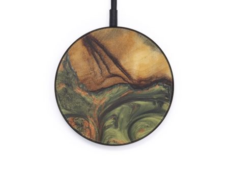 Circle Wood+Resin Wireless Charger - Gracomda (Dark Green, 597768) Fashion