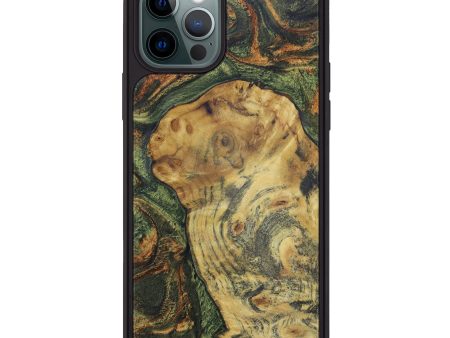 iPhone 12 Pro Wood+Resin Phone Case - Cosimo (Dark Green, 602874) Discount