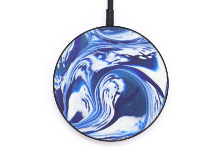 Circle ResinArt Wireless Charger - Krzysztof (Dark Blue, 599294) on Sale