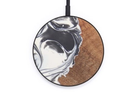 Circle Wood+Resin Wireless Charger - Duc (Black & White, 598552) For Cheap