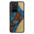 Galaxy S20 Ultra Wood+Resin Phone Case - Colton (Teal & Gold, 596931) Sale