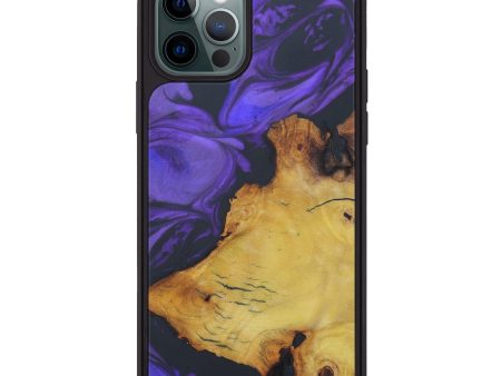 iPhone 12 Pro Wood+Resin Phone Case - Raul (Purple, 600317) Discount