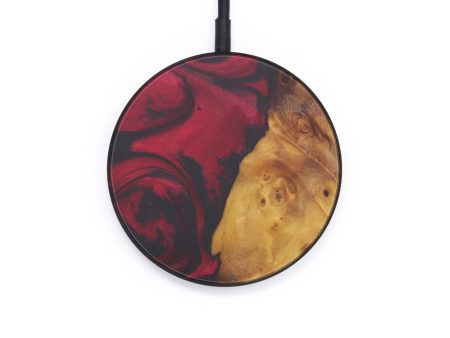 Circle Wood+Resin Wireless Charger - Murry (Dark Red, 597964) Online now