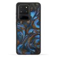 Galaxy S20 Ultra Wood+Resin Phone Case - Kassidy (Teal & Gold, 596940) Online Hot Sale