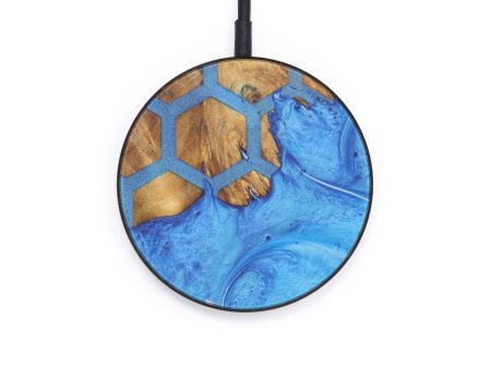 Circle Wood+Resin Wireless Charger - Randee (Pattern, 599254) For Sale