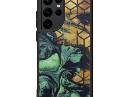 Galaxy S22 Ultra Wood+Resin Phone Case - Mathilde (Pattern, 597928) For Sale