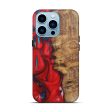 iPhone 14 Pro Wood+Resin Live Edge Phone Case - Audra (Dark Red, 599115) Online Sale