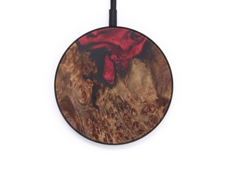 Circle Wood+Resin Wireless Charger - Shanti (Dark Red, 599837) Hot on Sale