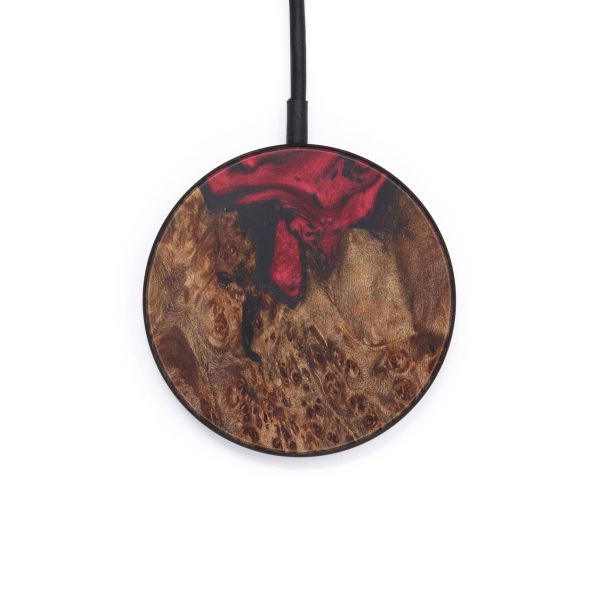 Circle Wood+Resin Wireless Charger - Shanti (Dark Red, 599837) Hot on Sale