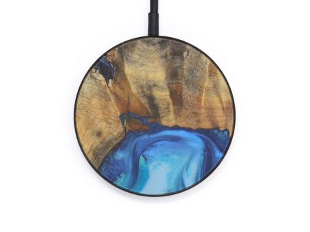 Circle Wood+Resin Wireless Charger - Jillie (Light Blue, 599846) Online now