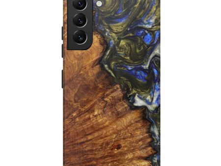 Galaxy S22 Plus Wood+Resin Live Edge Phone Case - Josefina (Dark Blue, 598635) Cheap