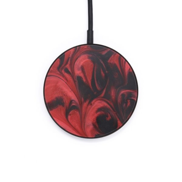 Circle ResinArt Wireless Charger - Tyne (Dark Red, 597961) Hot on Sale