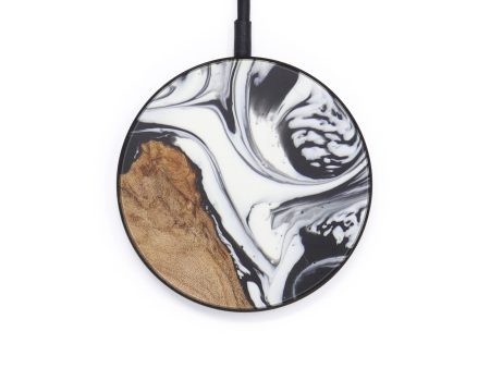 Circle Wood+Resin Wireless Charger - Valene (Black & White, 597757) Fashion