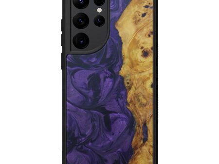 Galaxy S22 Ultra Wood+Resin Phone Case - Elyse (Purple, 597518) Hot on Sale