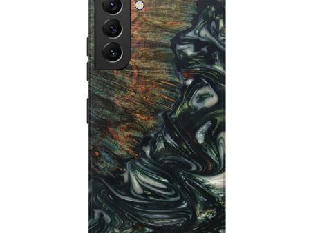 Galaxy S22 Plus Wood+Resin Live Edge Phone Case - Latia (Dark Green, 597259) on Sale