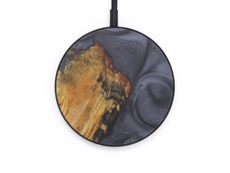 Circle Wood+Resin Wireless Charger - Jos (Pure Black, 597728) For Cheap