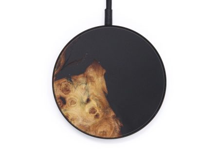 Circle Wood+Resin Wireless Charger - Shaji (Pure Black, 597744) Online Sale