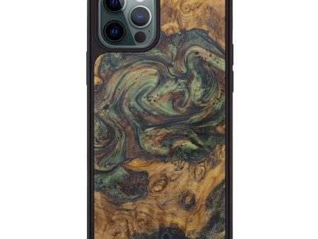 iPhone 12 Pro Wood+Resin Phone Case - Irena (Dark Green, 600490) Fashion