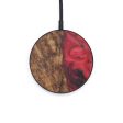 Circle Wood+Resin Wireless Charger - Alessandra (Dark Red, 599835) For Sale