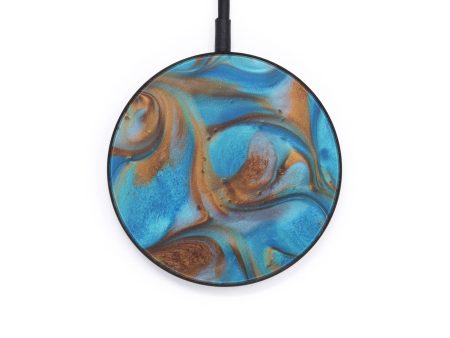 Circle ResinArt Wireless Charger - Vilas (Teal & Gold, 599326) Online