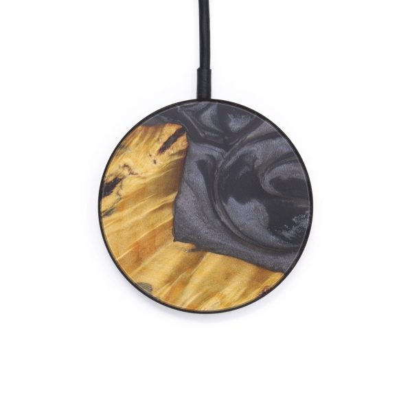 Circle Wood+Resin Wireless Charger - Nat (Pure Black, 599826) Supply