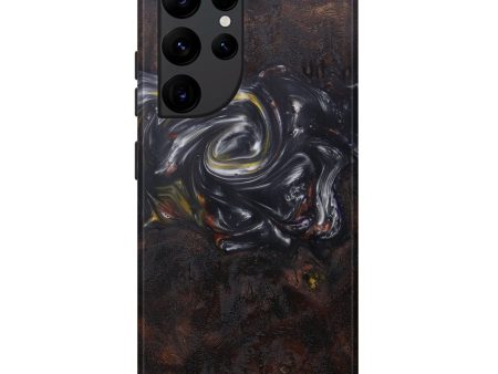 Galaxy S22 Ultra Wood+Resin Live Edge Phone Case - Deloria (Metallic, 597318) For Discount