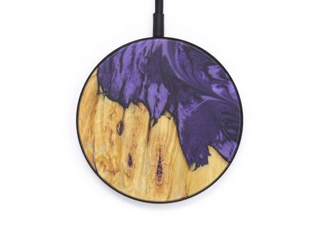 Circle Wood+Resin Wireless Charger - Eunice (Purple, 599263) Online Sale