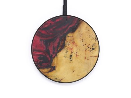 Circle Wood+Resin Wireless Charger - Miguelita (Dark Red, 597963) Supply