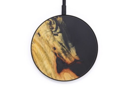 Circle Wood+Resin Wireless Charger - Miriam (Pure Black, 599830) For Discount