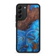 Galaxy S22 Plus Wood+Resin Phone Case - Ha (Teal & Gold, 598325) For Discount