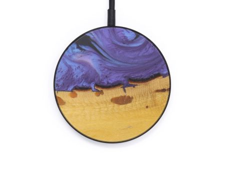 Circle Wood+Resin Wireless Charger - Adrianna (Purple, 599256) Online