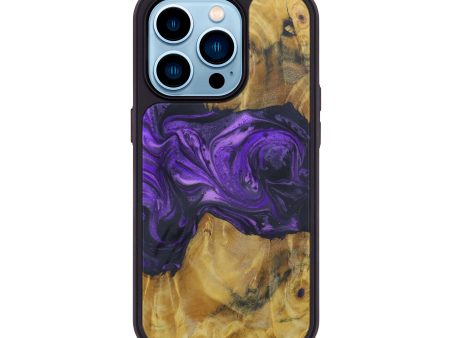 iPhone 14 Pro Wood+Resin Phone Case - Yuksel (Purple, 601845) Hot on Sale