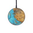 Circle Wood+Resin Wireless Charger - Wiesje (Teal & Gold, 599329) Online Hot Sale