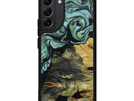 Galaxy S22 Plus Wood+Resin Phone Case - Kylila (Dark Green, 602244) For Sale