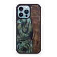 iPhone 14 Pro Max Wood+Resin Phone Case - Zoel (Dark Green, 598897) Fashion