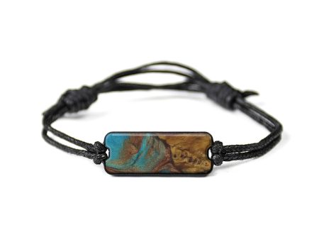 Classic Wood+Resin Bracelet - Ariane (Teal & Gold, 597218) For Cheap