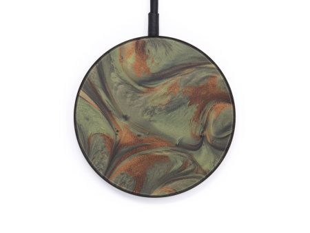 Circle ResinArt Wireless Charger - Leoline (Dark Green, 599317) Fashion