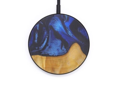 Circle Wood+Resin Wireless Charger - Rosina (Dark Blue, 597817) Online now