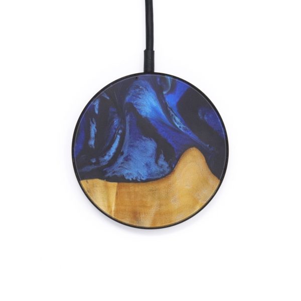 Circle Wood+Resin Wireless Charger - Rosina (Dark Blue, 597817) Online now