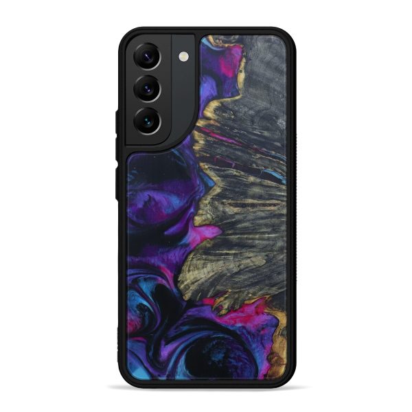 Galaxy S22 Plus Wood+Resin Phone Case - Bhupendra (Purple, 600002) For Sale