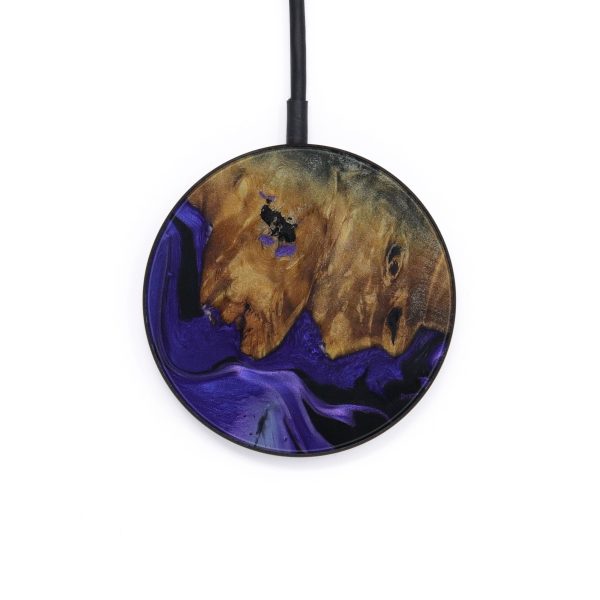 Circle Wood+Resin Wireless Charger - Zaiden (Purple, 597170) For Sale