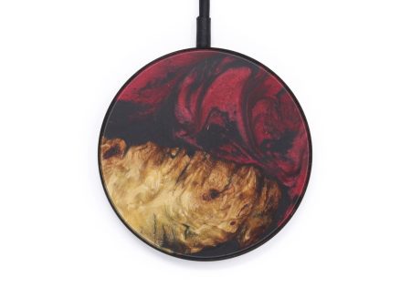 Circle Wood+Resin Wireless Charger - Lujanka (Dark Red, 597793) Supply