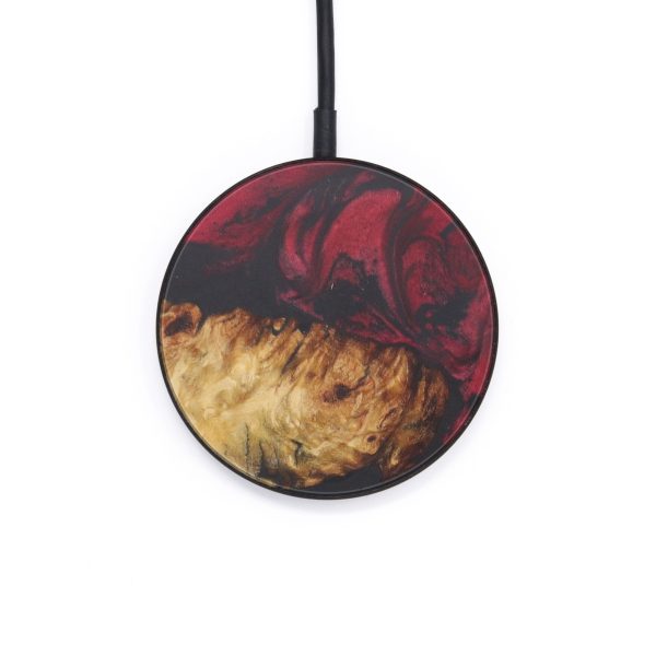 Circle Wood+Resin Wireless Charger - Lujanka (Dark Red, 597793) Supply