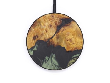 Circle Wood+Resin Wireless Charger - Subra (Dark Green, 599314) For Sale