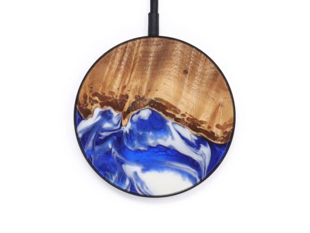 Circle Wood+Resin Wireless Charger - Eloise (Dark Blue, 599297) For Cheap