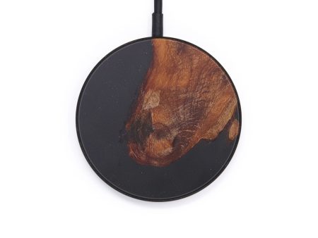 Circle Wood+Resin Wireless Charger - Daphne (Pure Black, 597737) Online Sale