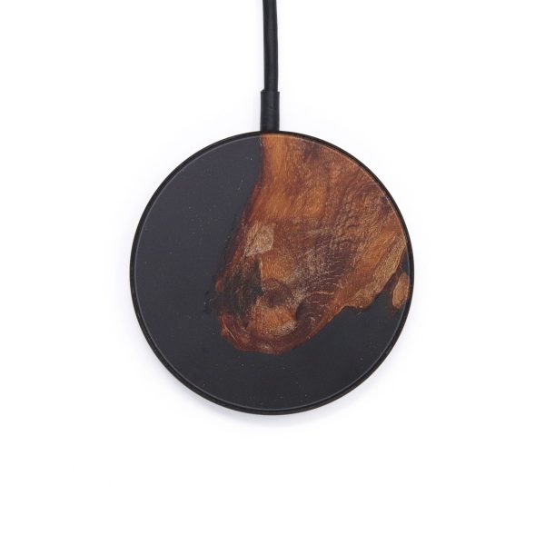 Circle Wood+Resin Wireless Charger - Daphne (Pure Black, 597737) Online Sale