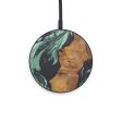 Circle Wood+Resin Wireless Charger - Taryna (Dark Green, 599852) Fashion