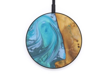 Circle Wood+Resin Wireless Charger - Noyes (Light Blue, 597978) Fashion