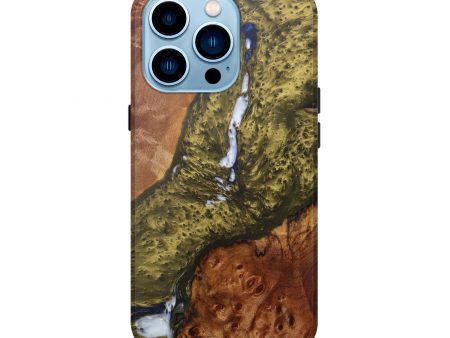 iPhone 14 Pro Wood+Resin Live Edge Phone Case - Spence (Metallic, 597392) Sale